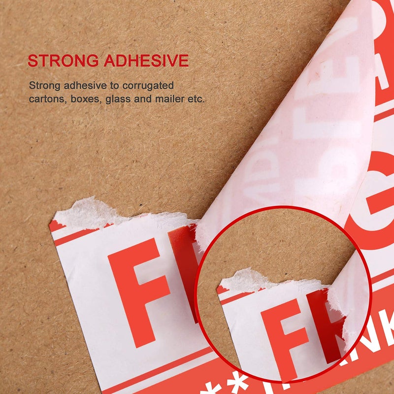 Methdic 2"x 3" Fragile Stickers 500 Labels Per Roll Strong Adhesive (Handle with Care,Do Not Drop,Thank You) Labels for Shipping and Moving - Image 5
